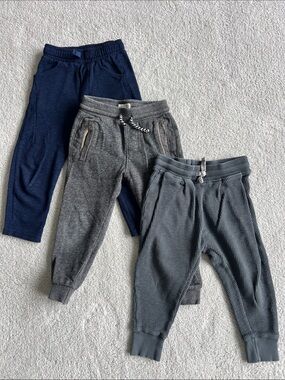 Zara Kids Jogger bundle Trio - Navy, Dark Gray, Charcoal - size 5 - good for 4